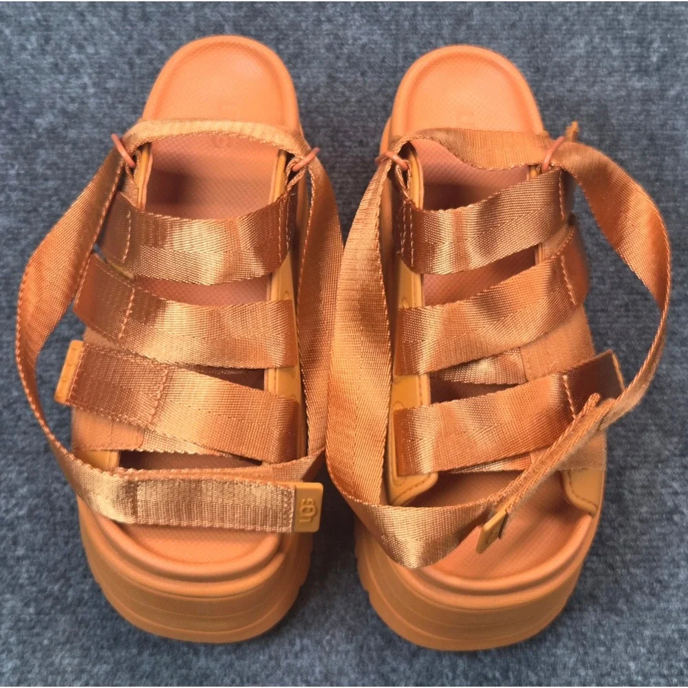 UGG Ashton Ankle Sandal Womens Sandle Orange Platform Lug Sole Strappy 1167431
